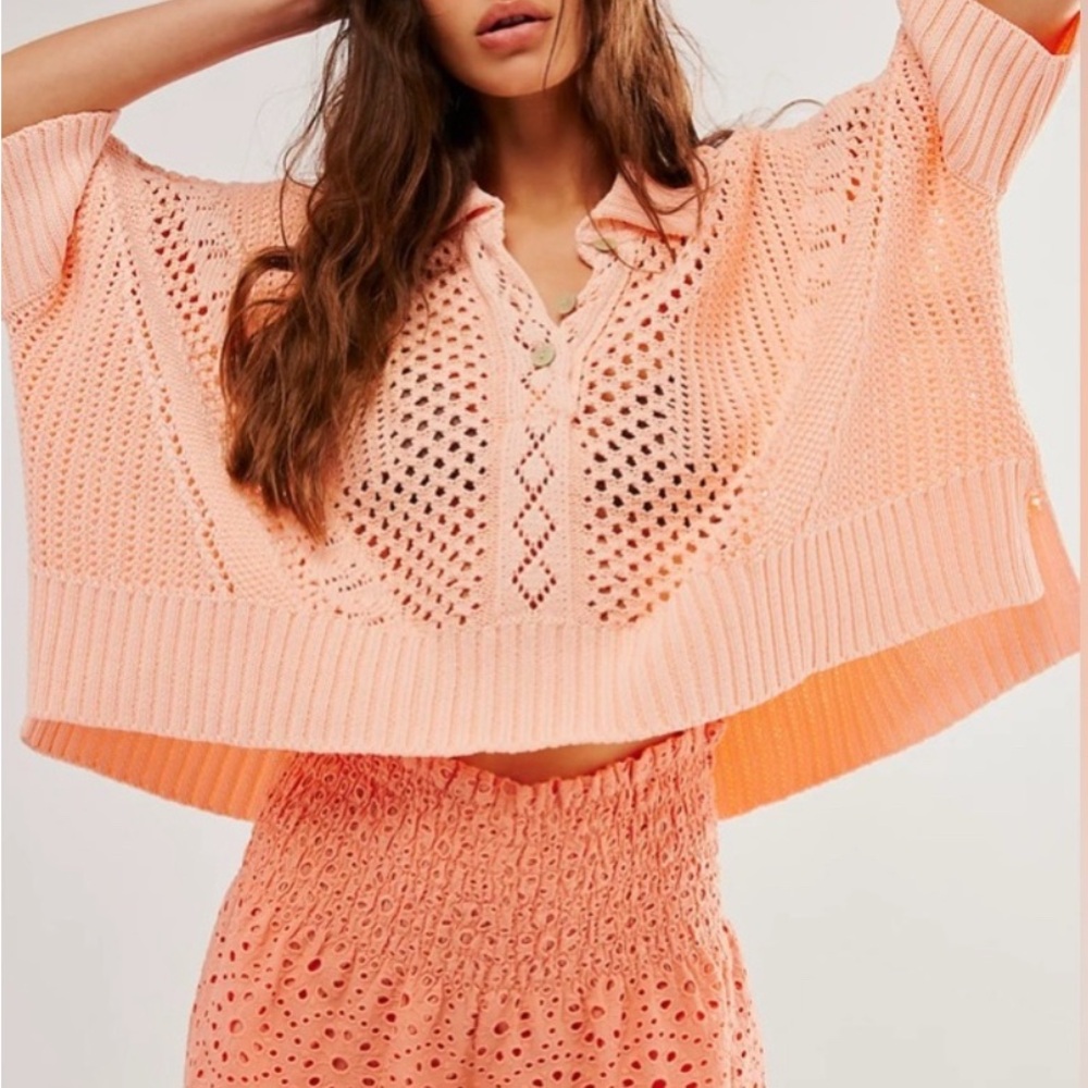 FREE PEOPLE PONCHO SWEATER TOP S